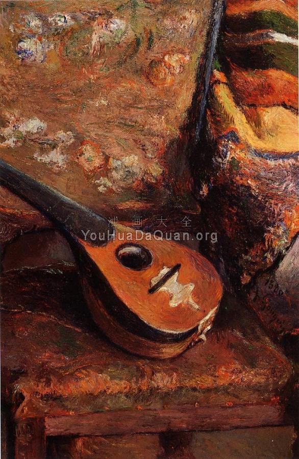 Mandolin on a Chair - 保罗·高更